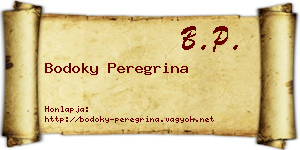 Bodoky Peregrina névjegykártya